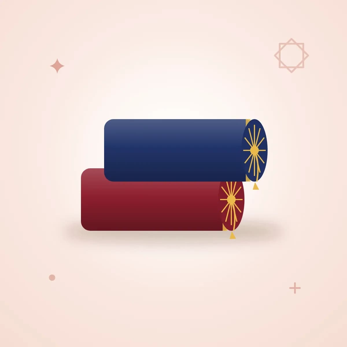 بالشت گرد دوزی‌شده (جفت)