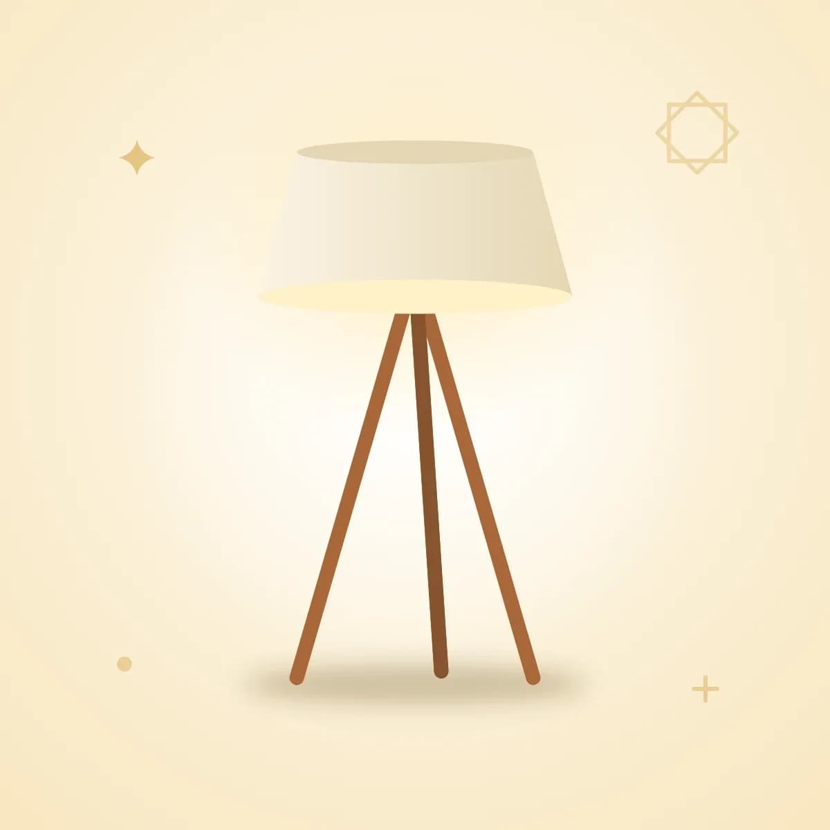 چراغ ایستادهٔ چوبی
